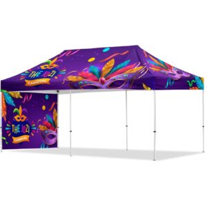 coated steel sublimated gazebo 6m x 3m 1 short full wall skin