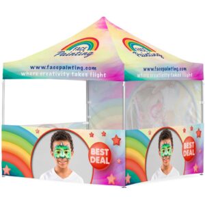 coated steel sublimated gazebo 3m x 3m 3 half wall skins 1 full wall skin