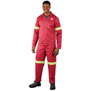 trade polycotton conti suit reflective arms & legs yellow tape