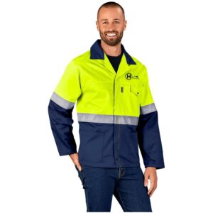 traffic premium two tone hi viz reflective jacket