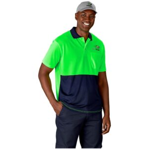 inspector two tone hi viz golf shirt