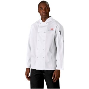 unisex long sleeve zest chef jacket