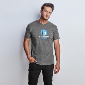 mens michigan melange v neck t shirt