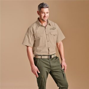 mens short sleeve mawenzi twill shirt