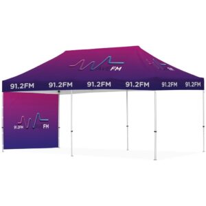 ovation sublimated gazebo 6m x 3m 1 short full wall skin