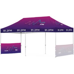 ovation sublimated gazebo 6m x 3m 2 short half wall skins