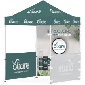 ovation sublimated gazebo 2m x 2m 2 half wall skins 1 full wall skin
