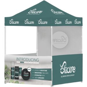 ovation sublimated gazebo 2m x 2m 3 half wall skins 1 full wall skin