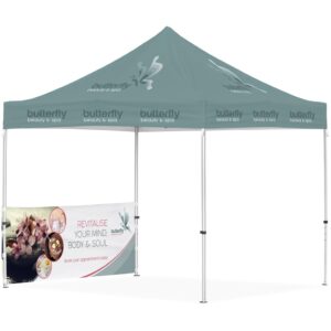 ovation sublimated gazebo 3m x 3m 1 half wall skin