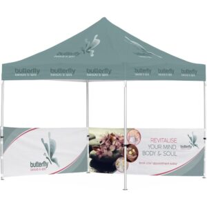 ovation sublimated gazebo 3m x 3m 2 half wall skins