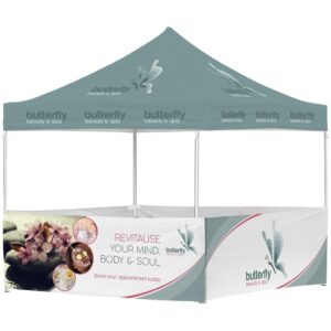 ovation sublimated gazebo 3m x 3m 4 half wall skins