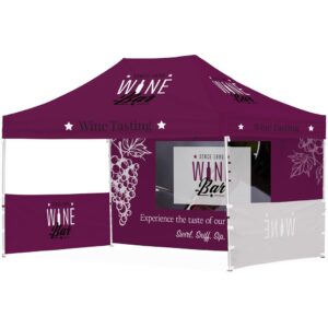 ovation sublimated gazebo 4.5m x 3m 1 long full wall skin 2 short half wall skins