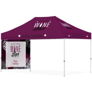 ovation sublimated gazebo 4.5m x 3m 1 short full wall skin