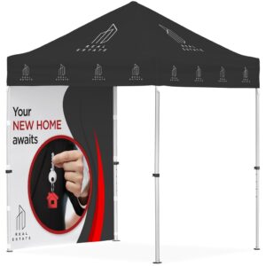ovation sublimated gazebo 2m x 2m petite frame 1 full wall skin