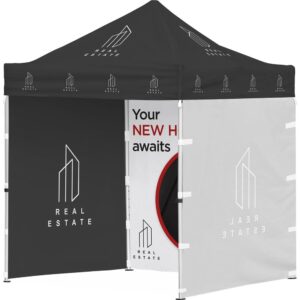 ovation sublimated gazebo 2m x 2m petite frame 3 full wall skins