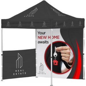 ovation sublimated gazebo 2m x 2m petite frame 1 half wall skin 1 full wall skin