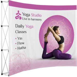 legend curved banner wall 2.85m x 2.25m