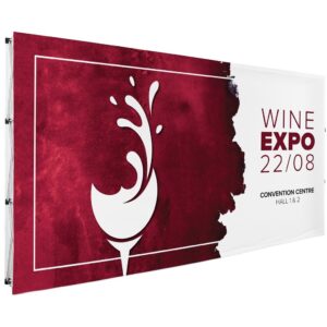 legend double sided straight banner wall 4.45m x 2.25m