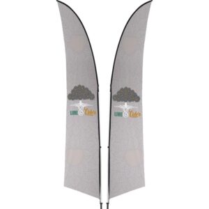 legend 3m sublimated arcfin double sided flying banner 1 complete unit