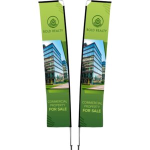 legend 4m sublimated telescopic double sided flying banner 1 complete unit