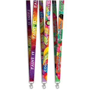 snap hook clip double sided sublimation satin lanyard