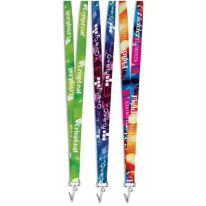 crocodile clip double sided sublimation petersham lanyard