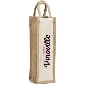 okiyo inshu jute & cotton wine tote