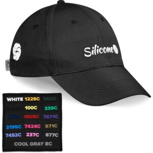 pre branded performance cap showcasing silicone branding
