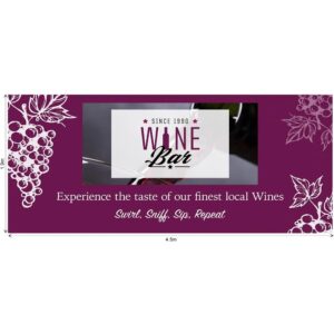 ovation sublimated gazebo 4.5m x 3m long side full wall (excludes hardware)