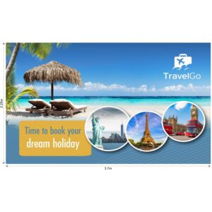 legend straight banner wall skin 3.7m x 2.25m (excludes hardware)