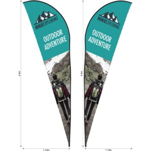 legend 4m sublimated sharkfin double sided flying banner skin (excludes hardware)