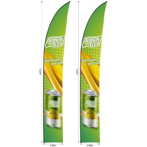 legend 4m sublimated arcfin flying banner skin set of 2 (excludes hardware)