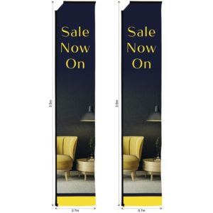 legend 4m sublimated telescopic flying banner skin set of 2 (excludes hardware)
