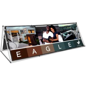 fade resistant a frame with fabric print 3m x 1m