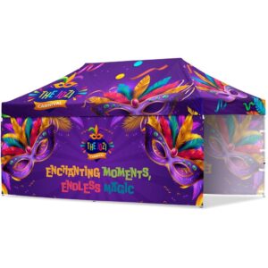 coated steel sublimated gazebo 6m x 3m 2 long full wall skins