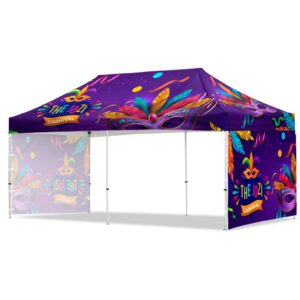 coated steel sublimated gazebo 6m x 3m 2 short full wall skins