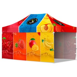 coated steel sublimated gazebo 4.5 x 3m 2 long full wall skins