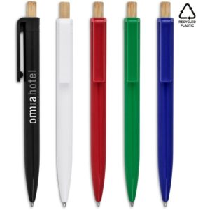 altitude tickit recycled plastic & bamboo ball pen
